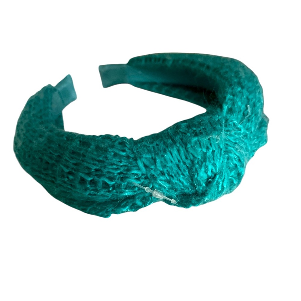 Anthropologie Leah Sweater Weather aqua green blue knit knot headband
